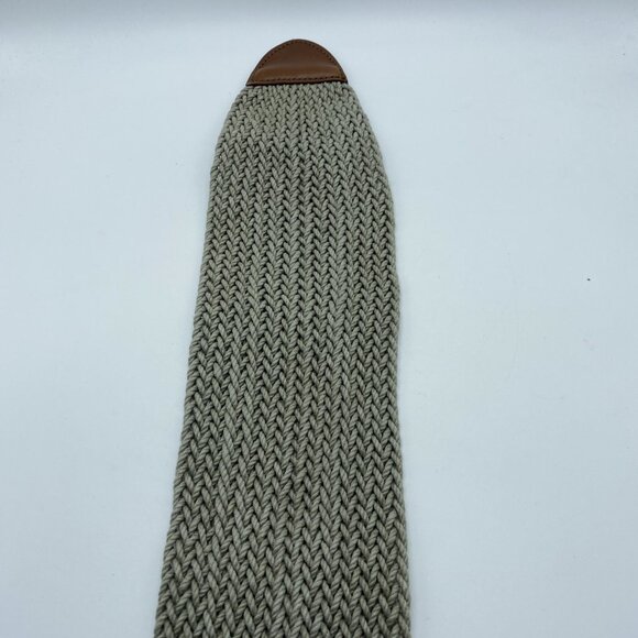 Talbots Tan Cotton Woven Waxed Cord Belt Women's Size L Wide Style 95501 - Picture 10 of 12